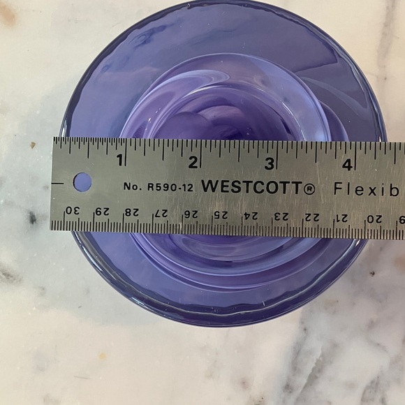 Kosta Boda Lavender Swirl Glass Votive Holder - Picture 7 of 8